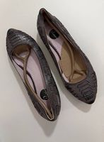 Diesel Leder Ballerinas, Dunkelviolett, Grösse 39