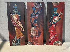 3er Set Wandbilder, Afrika Motive, Kunst!