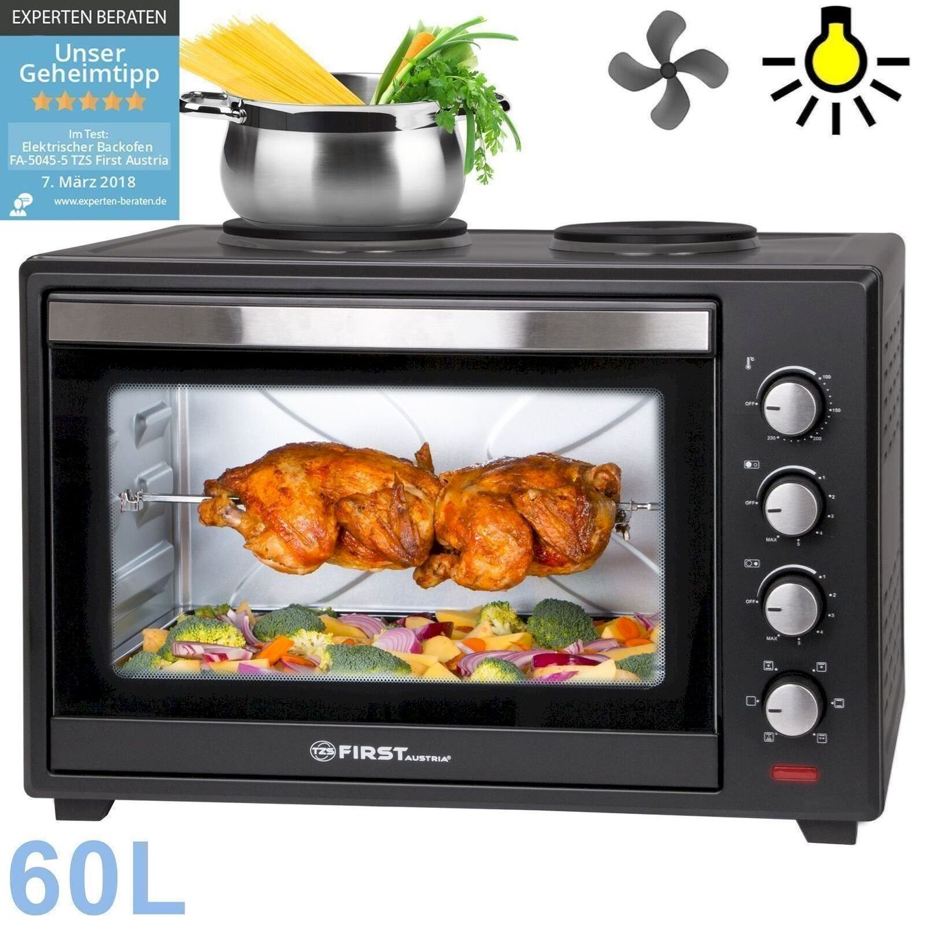 Forni: TZS First Austria Mini-Backofen 60L – Nuovo e nell'imballaggio originale da Bottighofen venduto da zaap