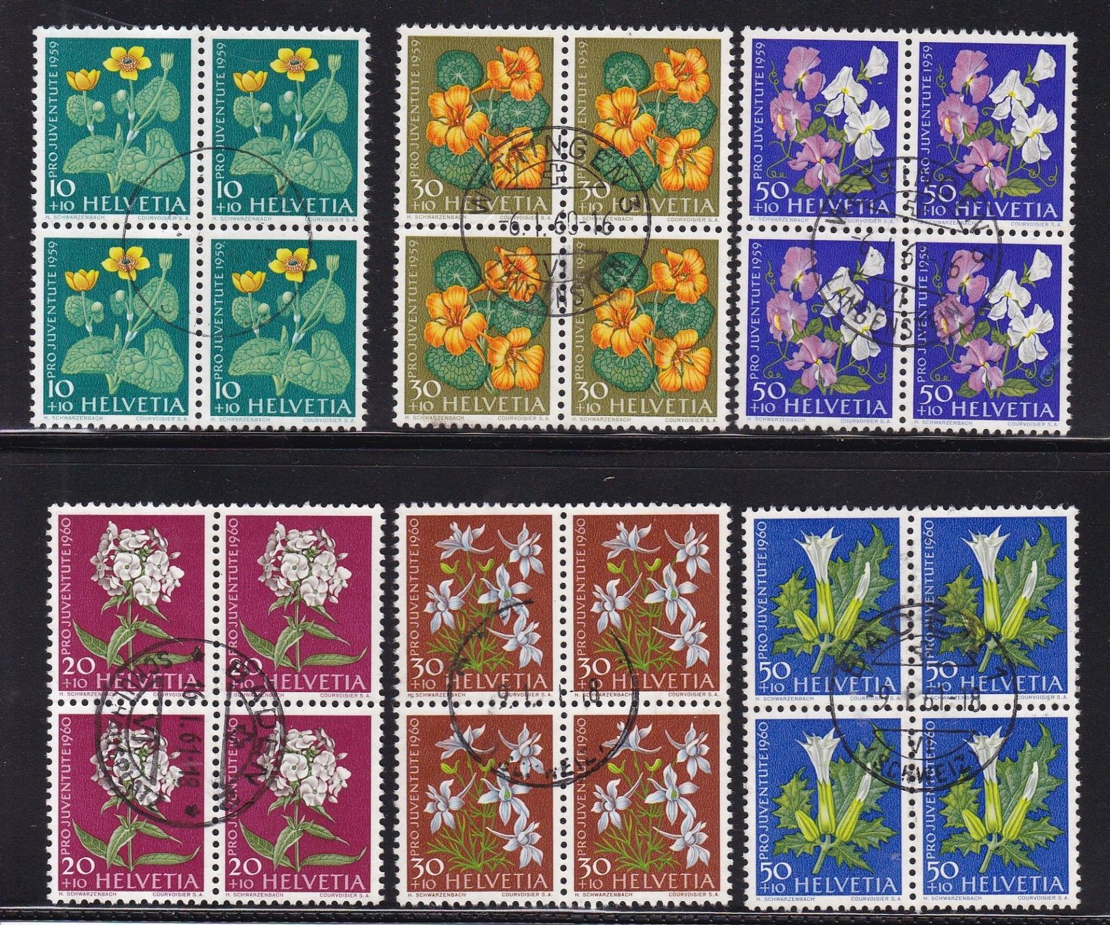 Tous les timbres: 24 Stk. Pro Juventute Viererblocks ab 1952 – D'occasion à Münchwilen AG par Nesar 3