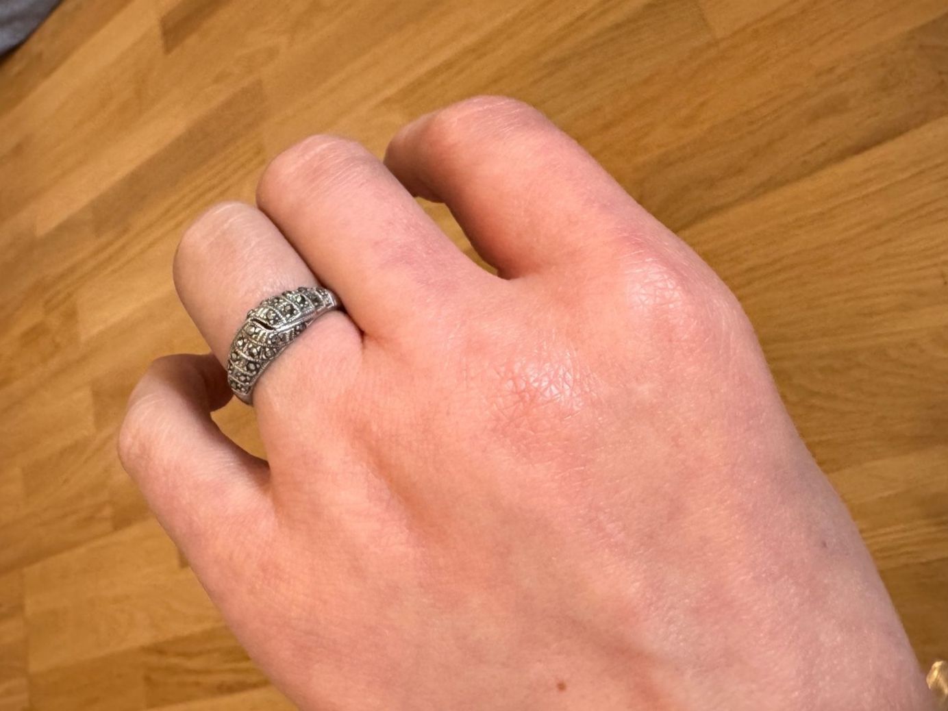 Ringe: Vintage Silberring S925 mit Markasit Stein Gr.55 – Gebraucht aus Zürich von hanna1990 1