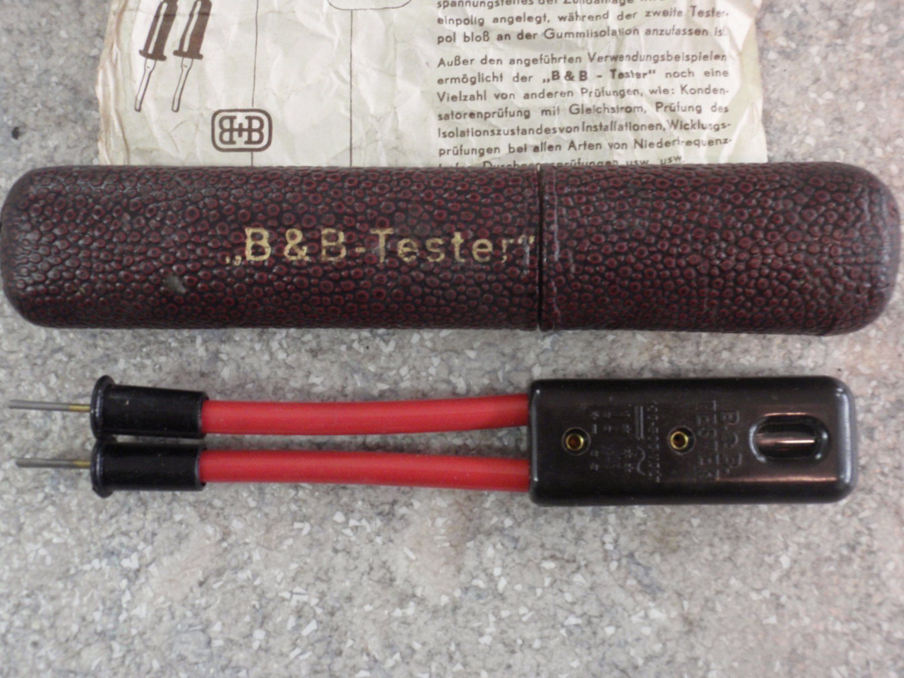 Misurare: Spannungsprüfer , antik , ( B & B ) – Usato da Boswil venduto da pavo1 1