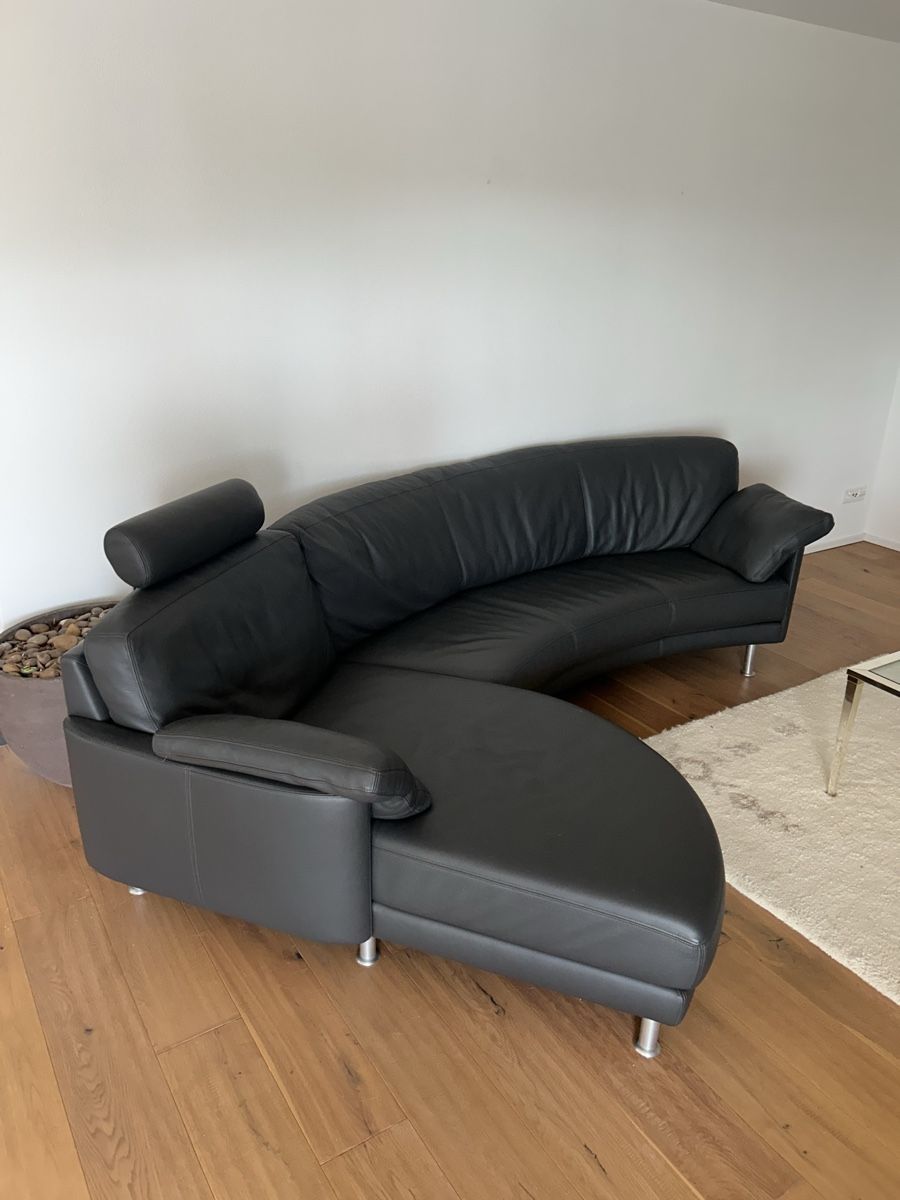 Sofas: Artanova Ecksofa Leder schwarz – D'occasion à Flurlingen par LucaRossi1999