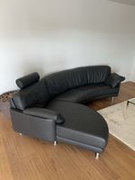 Artanova Ecksofa Leder schwarz