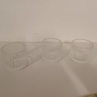 Lot de 3 bougeoirs photophores en verre✨