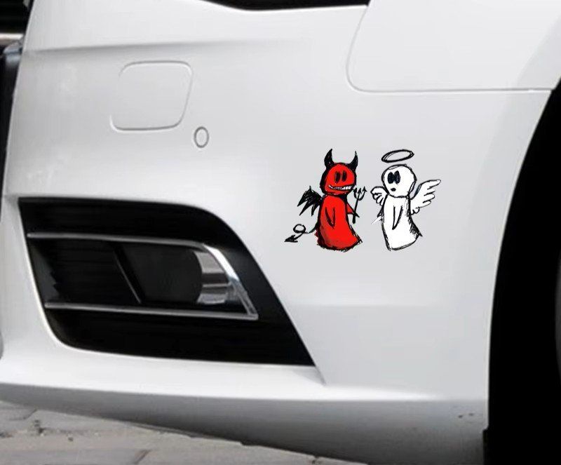 Sticker: Autocollant ange et diable  J054 – Nuovo e nell'imballaggio originale da Allens venduto da MADE.IN.ROCK.N.ROLL 2
