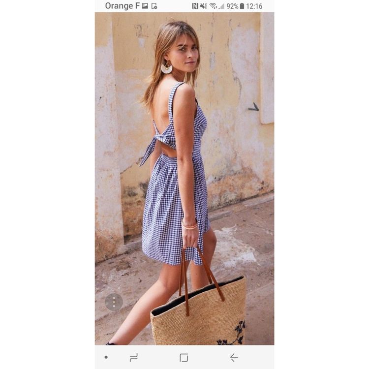 Robe Sezane vichy bleu marine taille 36 Kaufen auf Ricardo