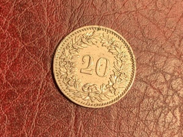Alle Münzen: Schweiz 20 Rappen 1913 – Gebraucht aus Zürich von Rainstamps 1