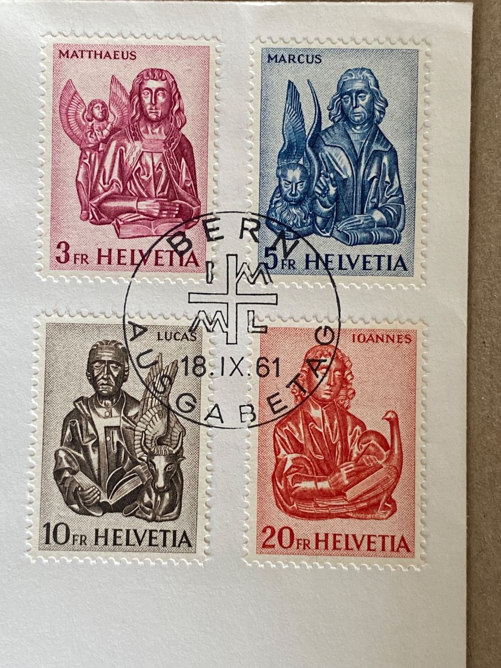 Tutti i francobolli: 381-384, FDC Evangelisten – Usato da Aarau venduto da hilde47 1