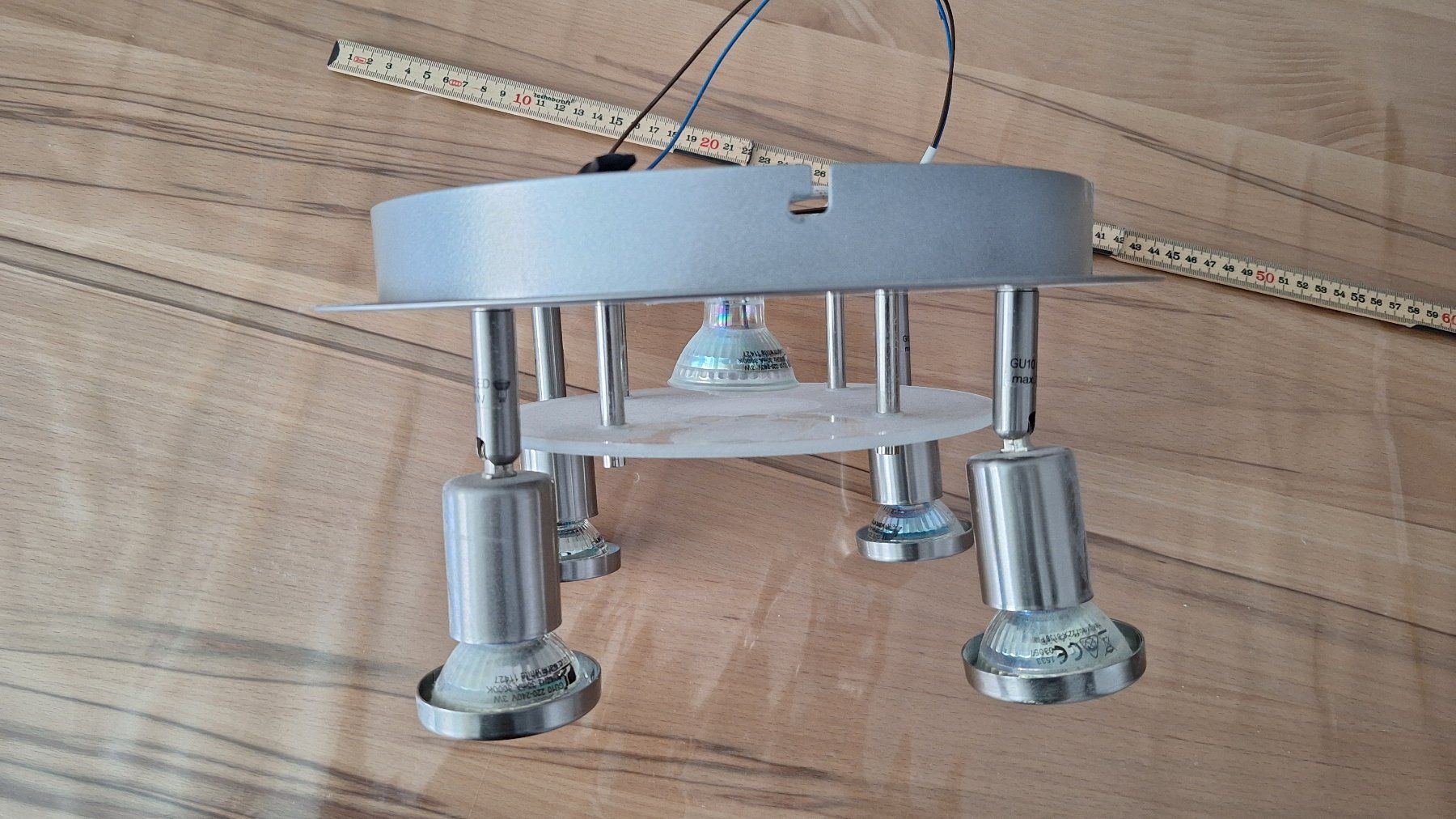 Lampadari & plafoniere: Silberfarbene Deckenlampe mit 5 LED Strahlern, neuwertig – Usato da Zofingen venduto da Zbirchi