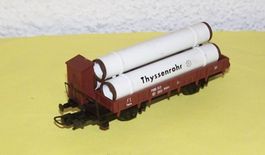 Lima H0 2811: Niederbordwagen mit Rohren Thysssenrohr