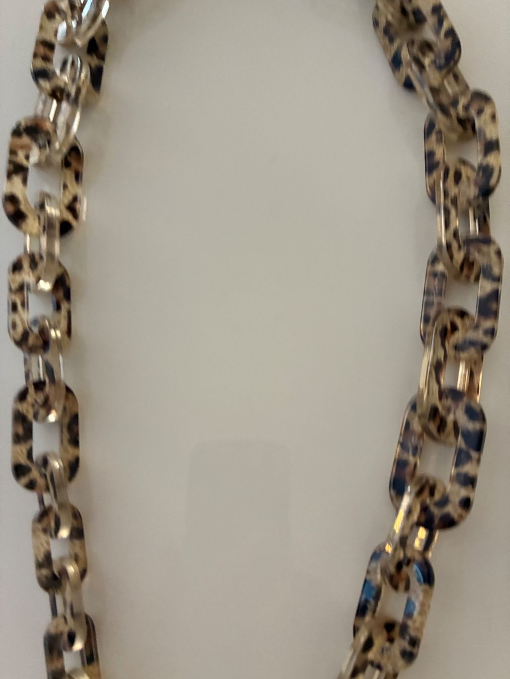 Catenine: Trendige Statement-Kette mit Leopardenmuster - Neu! Länge:48 – Nuovo (secondo la descrizione) da Luzern venduto da Hans1937 5