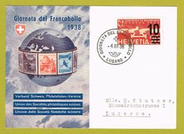 Tag der Briefmarke 1938, Deutsch, Französisch, Italienisch