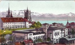 Lausanne, Cathédrale et Université, gel. 1910