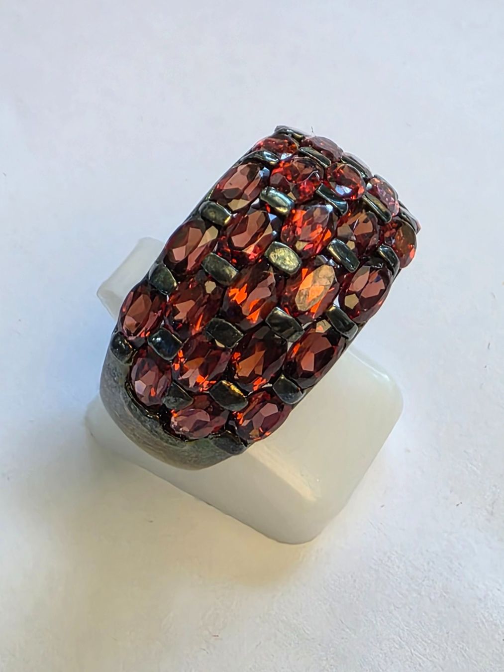 Anelli: Ring Granat oval Silber 925 Grösse 63 Neu – Nuovo (secondo la descrizione) da Zürich venduto da Bieter04 7