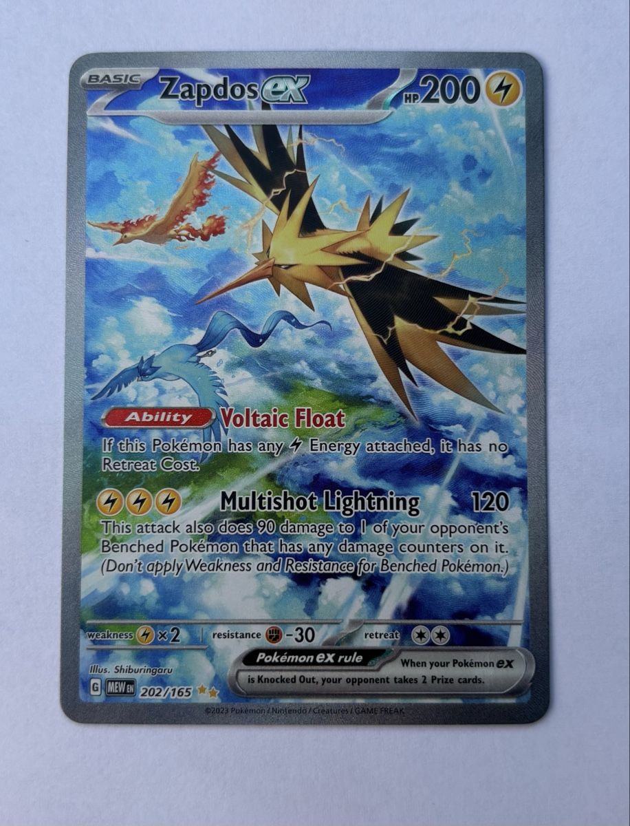 Pokémon Carte collezionabili: Zapdos EX 202/165 EN – Usato da Bolligen venduto da MattSchneider