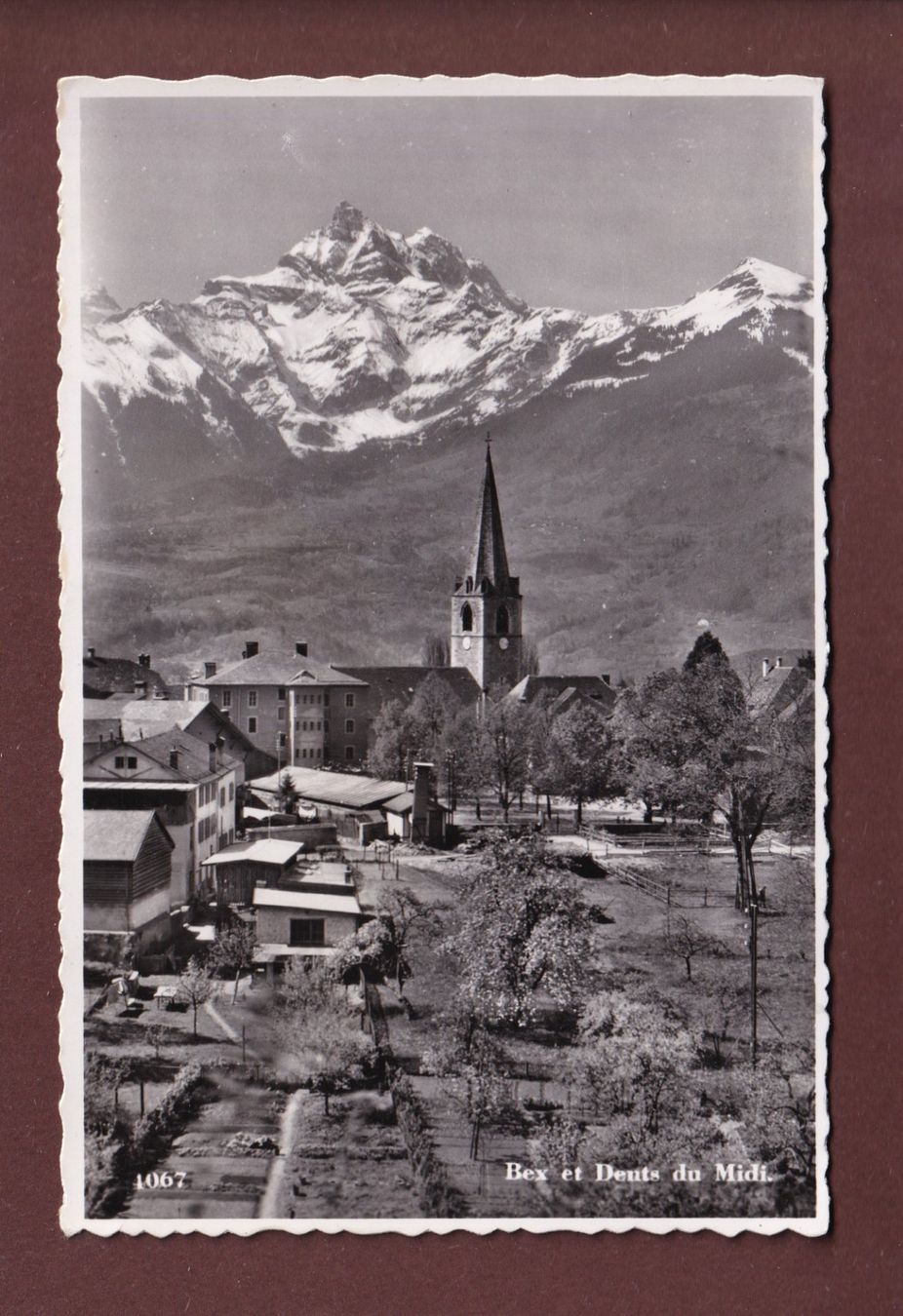 Cartoline postali: BEX - Vue partielle et Dents du Midi – Usato da Pully venduto da nicecards