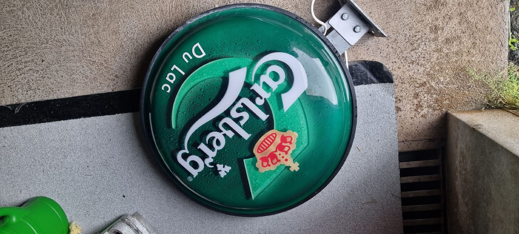 Insegne: Carlsberg Leuchtreklame Aushängeschild, Durchmesser 75cm – Usato da Wädenswil venduto da Jsi.Z01 2