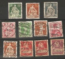11 Werte Zentralstempel