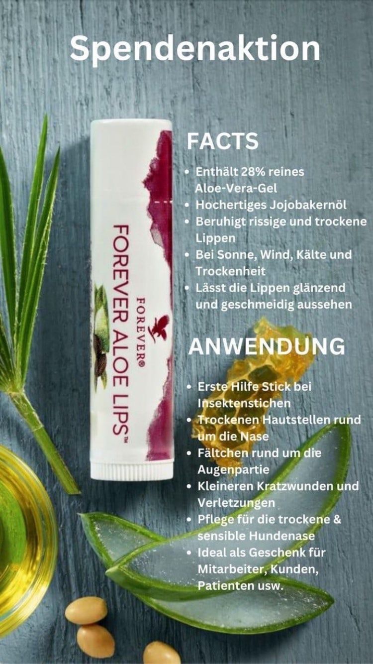 Cura del viso: Aloe lips mit Jojoba Forever 1 Stk. neu – Nuovo e nell'imballaggio originale da Uesslingen venduto da manu-ela41 2