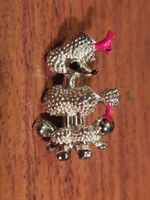 Broche Caniche Vintage Doré Bijoux années 1950