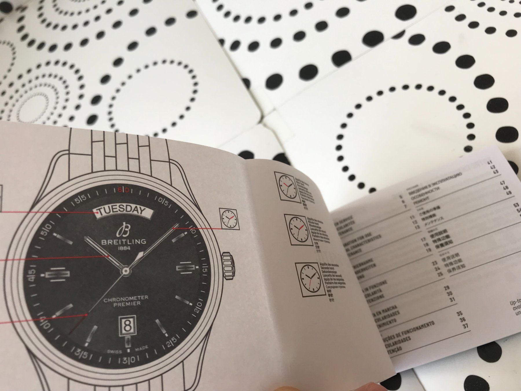 Breitling Documenti: BREITLING - PREMIER AUTOMATIC DAY & DATE INSTRUCTION FOR USE – Nuovo (secondo la descrizione) da Epalinges venduto da watchforyou 1