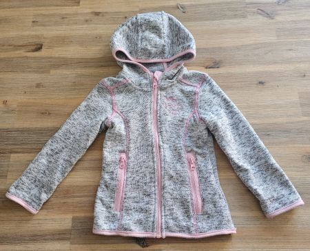 Kinder Fleecejacke Grösse 98 Grau mit Pink gut erhalten