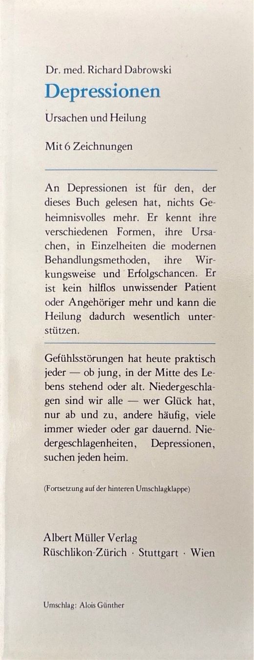 Libri: Depressionen - Ursachen und Heilung – Nuovo (secondo la descrizione) da Sarnen venduto da Livres 1