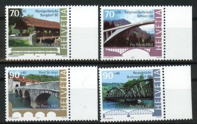 Alle Briefmarken: 2003, Pro Patria ** – Gebraucht aus Willisau von Vollstempel
