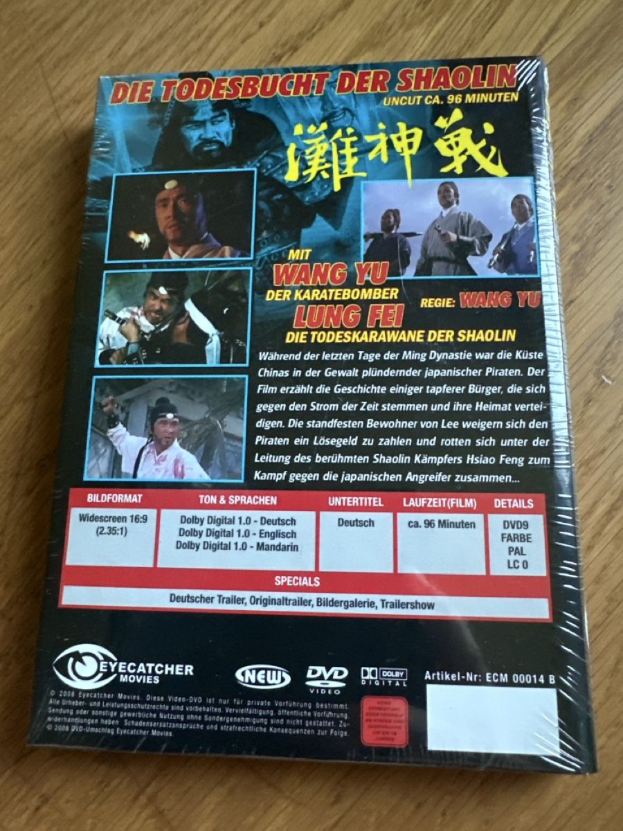 Tutti i DVDs: Die Todesbucht der Shaolin, kleine Hartbox eyecatcher movie – Nuovo e nell'imballaggio originale da Benken ZH venduto da Audi-erich 1
