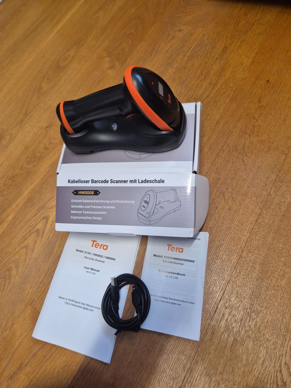 Scanner: Kabelloser Barcode Scanner mit Ladeschale Tera HW008 – Gebraucht aus Rickenbach b. Wil von agu_6jgz