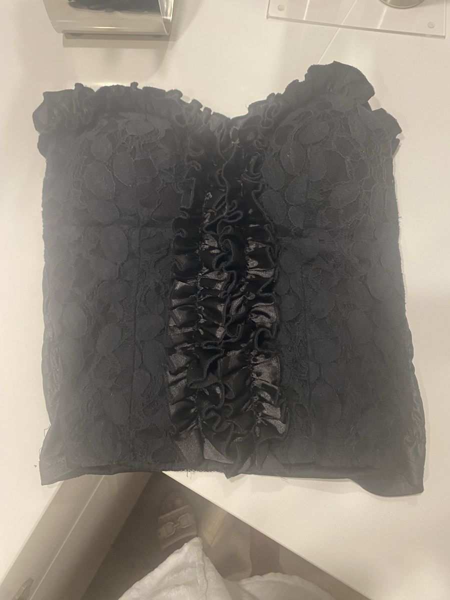 Top: Schwarzes Spitzen Bustier, Gr. S – Nuovo (secondo la descrizione) da Jona venduto da Prada1969