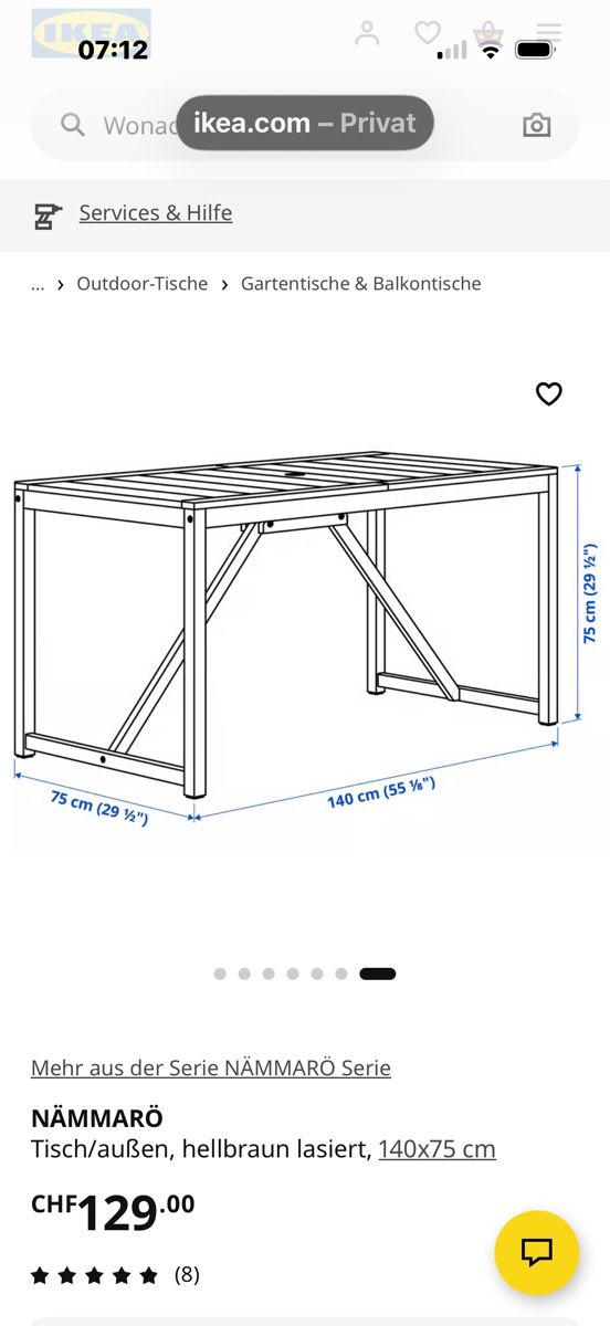 Tische: Gartentisch Terasse – Gebraucht aus Zollbrück von Shark3 2