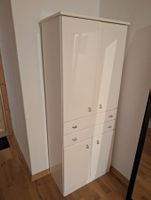 Badezimmer-Schrank weiss mit Türen und Schubladen
