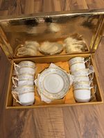 Tassenset Gold Dekor 12-teilig mit Untertassen NEU