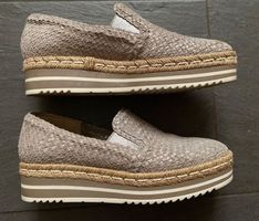 Pons Quintana silver woven leather shoes, 38