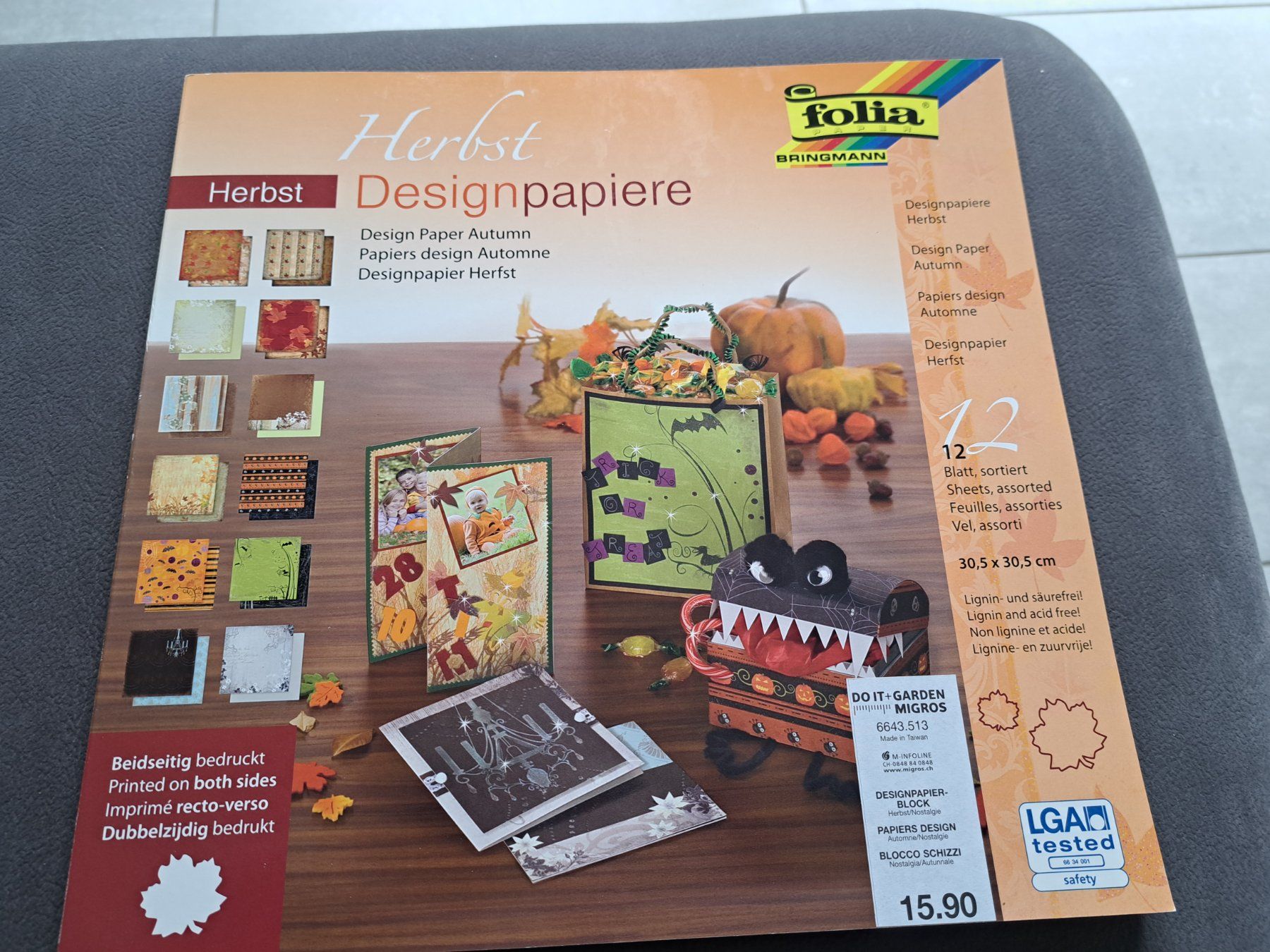 Carta: Designpapier Herbst 30,5x30,5cm NEU – Nuovo (secondo la descrizione) da Killwangen venduto da KIANA08