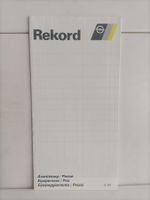 Brochure Catalogue Tarif Opel Rekord 1985 (Suisse)