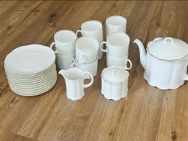 Kaffeeservice Classic Rose Rosenthal Group 19 Teile Weiss