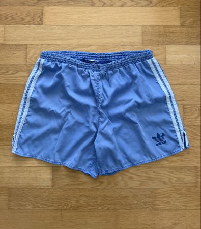 Vintage Adidas 80er Shorts Hellblau Nylon 