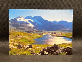 Bernina-Pass 2330m mit Piz Cambrena und Cambrena-Gletscher