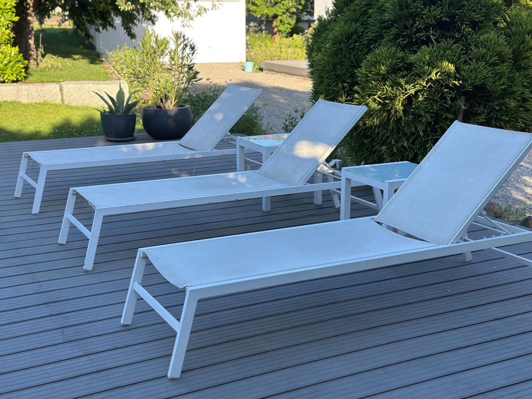 Sedie a sdraio: Garten Liegen inklusive Tische – Usato da Siegershausen venduto da Nanotop