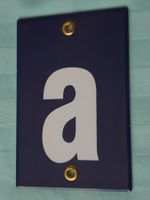 Emailschild Buchstabe: a für Hausnummer