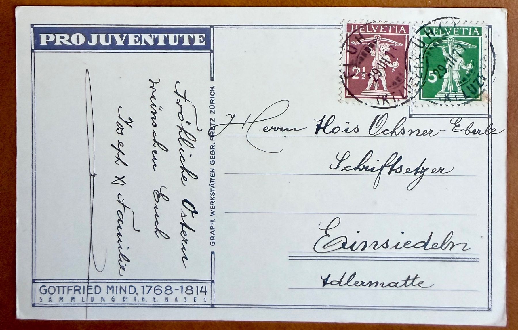 Cartoline postali: Pro Juventute - AK Gottfried Mind - Raphaël des chats -1913 – Usato da Lutry venduto da Ediego 1