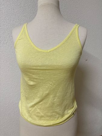 Leichtes Sommer Top von NILE - Gr. XS - Gelb, 100% Leinen
