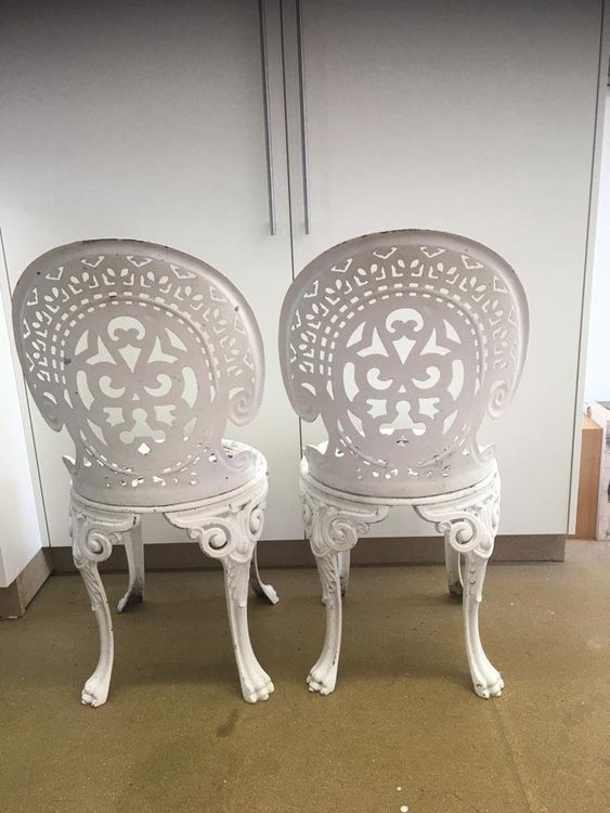 2 Gartenstühle Aluminiumguss - Rosendesign Für Terrasse & Balkon