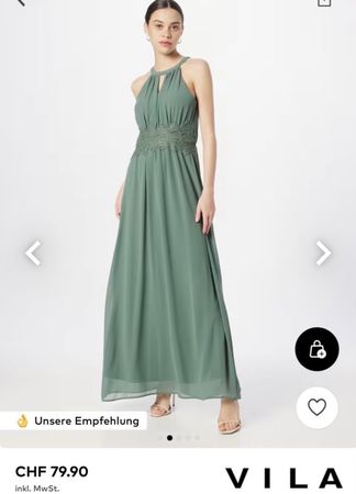 NEUES Kleid von Vila in salbeigrün, Grösse 34