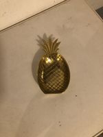 Schale Ananas liv goldfarben aus Metall guter Zustand