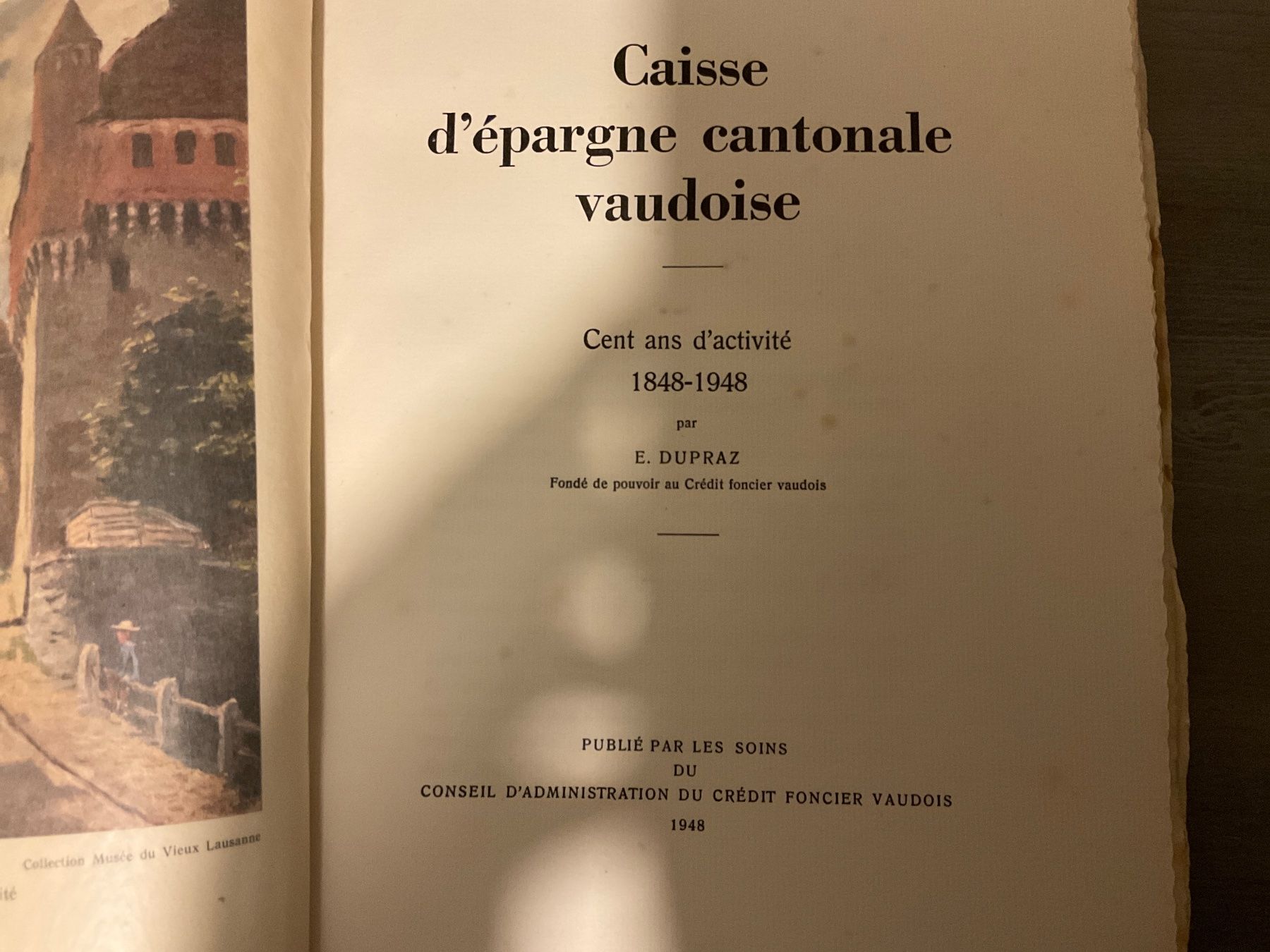 Libri: "Caisse d'épargne vaudoise 1848-1948" – Usato da Avenches venduto da Zurcal 2