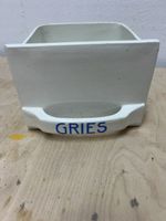 Alte Keramik Schütte, Behälter, Aufschrift Gries